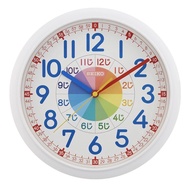 Seiko Clock Clock Educational Wall Clock (White) Kx617W