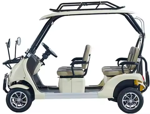 4 Wheels Adult Electric Vehicle Golf Cart Adult Tuk Tuk Car Mobility Scooter Tandem Rickshaw Surrey 