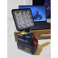 Termurah !!! Paket Lampu LED Portable 8" inch Tenaga Baterai lampu LED lampu cordless Antarmuka bate