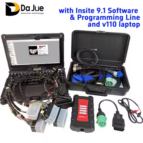 INLINE 7 data link adapter with Insite 9.1 software and V110 laptop+Cummins engine diagnostic progra