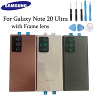 Original SAMSUNG Galaxy NOTE 20 Ultra 5G Battery glass Back Cover Rear Door Case Replacement Part wi