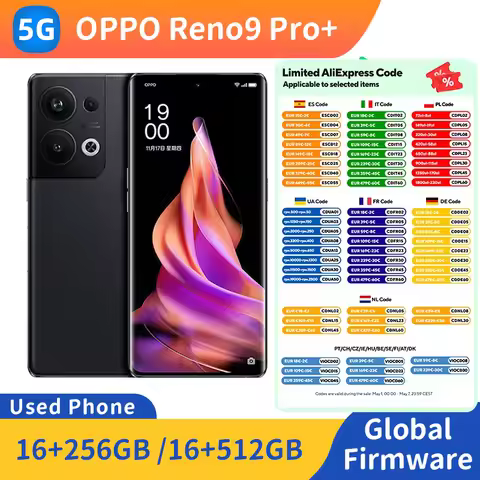 OPPO Reno 9 Pro+ 5G RAM 16GB ROM 256GB/512GB 6.7 inch 2412x1080px 4700MP 50MP used phone