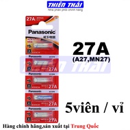 Pin Panasonic 23A/27Apin alkaline A23/A27 12Vcho điều khiển cửa cuốnchìa khóa điện chuông cửachuông