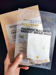 ✨PinkMee✨100%Authentic QRcode✨Seegreen Fullerene Placenta Radiant Repair Mask 4pcs 香港时闰富勒烯胎盘时光肌面膜