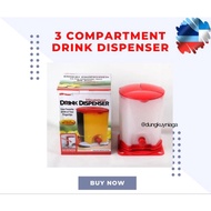 [READY STOCK] 3 COMPARTMENT DRINK DISPENSER