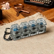Light Up Keyboard Fidget Toy | 4 Buttons Clicky Fidget Toy Keychain | Funny Keyboard Clicker Fidgets