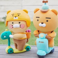 KAKAO FRIENDS Go Go Sing Scooter Ryan / Kickboard Choonsik Soft Plush Stuffed Toy Doll Pillow