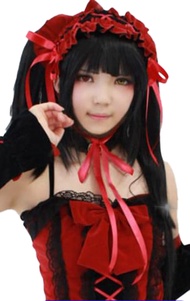 WINGROU King of Otaku Cosplay wig for Tokisaki Kurumi