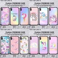 Custom case unicorn samsung a6 2018.a6 plus 2018.a7 2018.a8 2018.a8 plus 2018.a9 2018 glass case