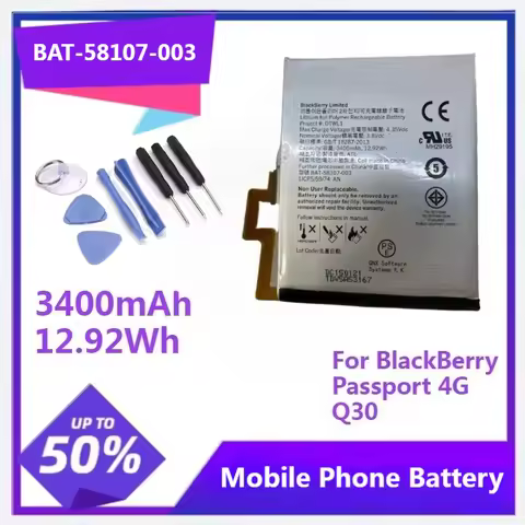 1pcs Battery BAT-58107-003 Replacement Battery for BlackBerry Passport 4G Q30 SQW100-1+ Repair Tools