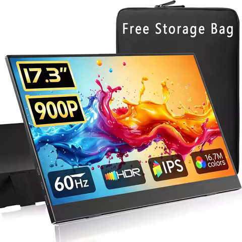 17.3 Inch HD 1600*900P Portable Monitor 72%sRGB IPS VESA With Type-C Mini HDMI For Laptop Phone TV X