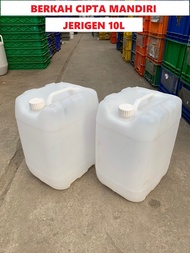 Jerigen Multifungsi Putih 10 Liter Kapasitas Besar untuk Minyak & Berbagai Aplikasi