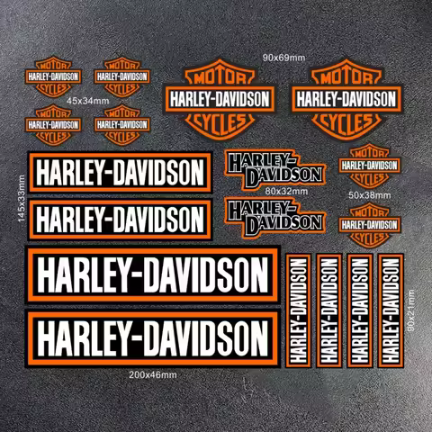 Harley Davidson Motorcycle Full Set Sticker Helmet Tank Vinyl Decal Kit
