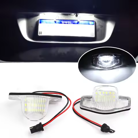 Car Number License Plate LED Light White For Honda Fit Odyssey Jazz Frv CR-V Stream 12V For Honda HR