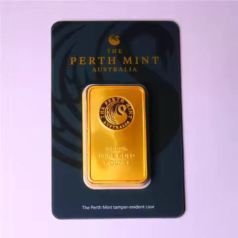 Australia Gold Bar 1oz/2.5g/5g/10g/20g/50g/100g Sealed Packaging Copper Bar 24k Gold Plated Bullion 