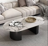 DUTWIC Sintered Stone Oval Coffee Table｜DUTWIC 岩板橢圓茶几