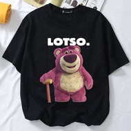 Strawberry Pink Hugging Teddy Bear T-Shirt - Cotton - XS to XL - For Women & Girls