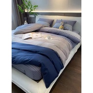 100% Cotton Bedding Set (1 sheet, 2 pillowcases, 1 comforter with zipper)