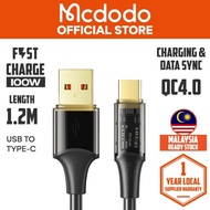 100% ORIGINAL MCDODO CA-2090 CA-2091 1.2 Meter 5A 100W Type C Super Charge Transparent Data Cable
