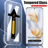 Easy Install Tempered Glass for Honor X50 V40 X40 70 80 100 HUAWEI Mate 60 30 40 Pro P70 50 Nova 12 7 8 9 Magic 3 4 5Pro HD Clear Screen Protector