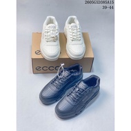 ECCO White Shoes All-Match Anti-Slip Thick-Soled Lightweight Casual Shoes Men's Shoes Breathable Hei