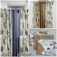3in1 set Camellia Design Curtain ESTETIK Curtain 6ft and 7ft