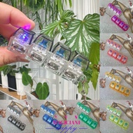 MAGICIAN1BH Key Chain, Interesting Pendant LED Keyboard Fidget Clicker Toy,  Stress Relief 4 Keys  B