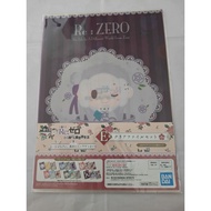 BANDAI SPIRITS Re:Zero Emilia Ichibankuji E Prize A4 file folder ×3 #anime
