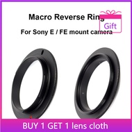 For Sony E / FE mount Macro Reverse Adapter Ring 40.5 49 52 55 58 62 67 72 77mm for Sony E mount Cam