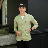 Mw grosir pakaian - Jas Blazer Casual Pria - Semi Formal Slimfit -  Blazer Cream Pria - Kemeja Pria