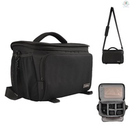 Cwatcun Camera Bag Travel Camera Shoulder Bag Water-resistant Shock-proof Camera Case