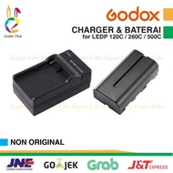 Battery and Charger Npf550 Np-F550 Np-F970 For Godox Led 120C Lights