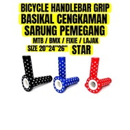 BICYCLE STAR HANDLEBAR GRIPS SILICONE RUBBER SARUNG TANGAN CENGKAMAN PEMEGANG BASIKAL GETAH SILIKON 