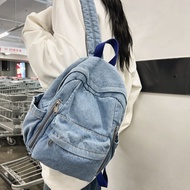 Denim School Bag Backpack Canvas Backpack