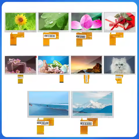 4.3/5/7inch lcd panels 1000nite 480*272 800*480 1024*600 RGB 40PIN 50PIN LCD Display Screen for Rasp