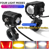 1PCS Tricolor Mini Driving Light Motorcycle Headlight Mini Driving Light LED Spotlight