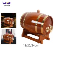 [Simhoa] Vintage Wood Oak Wine Barrel Dispenser, Storage Barrel Wine Storage Port Kegs Home Decor