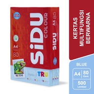 Sidu Photocopy Paper Blue/Blue 80 GSM A4 1 Ream - SDU CLR 80 A4 180