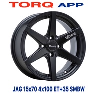 ล้อแม็ก ขอบ15 TORQ JAG 15X7.0 4H114.3 ET35 สีSMBW🎏ราคาชุด4วง✅ แถมจุ๊บลมยาง👍 มีรับประกันนาน 365 วัน✅❤️ น้ำหนักเบาเพียง 7.5 กิโลกรัม