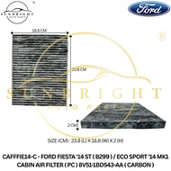 FORD FIESTA '14 ST ( B299 ) / ECO SPORT '14 MK1 CABIN AIR FILTER ( PC ) 8V51-1BD543-AA ( CARBON )
