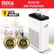 NOVITA A11i AIR PURIFIER WITH 1 EXTRA FILTER | Up to 1076 ft² | Air Sensor Light Indicator