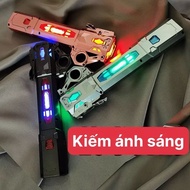 kiếm phát sáng cháy phố 2023 đồ chơi hot sạc pin type C đổi 7 màu ánh sáng âm thanh sống động
