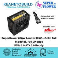 Superflower 850W Leadex III 80+ Gold, Full Modular, Full JP caps PCIe 5.0 ATX 3.0 Ready Power Supply