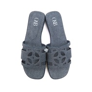 O&B รองเท้าแตะหนังแท้ รุ่น OANDB SANDALS IN DARK DENIM-11148SU00547F_H4BLXX 38 One