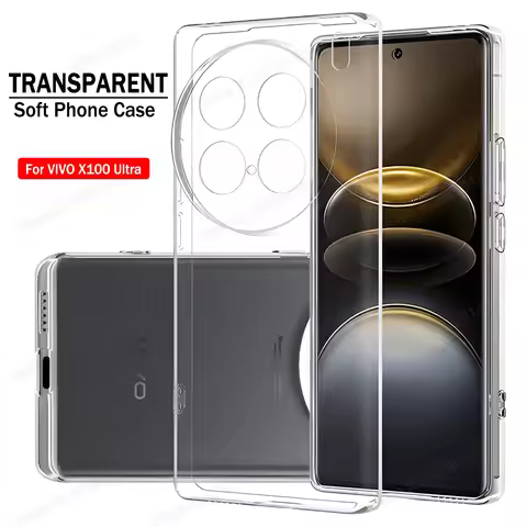 Transparent Phone Case For VIVO X100 Ultra X200 X90 X80 X70 Pro Plus Soft Back Cover For VIVO IQOO 1