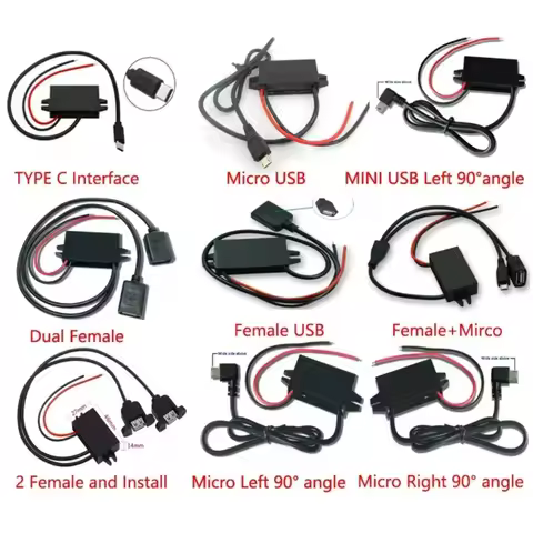 Female USB 12V 24V 48V 60V 72V Buck 5V 3A Charging Converter DC to DC Step Down Converter for Batter