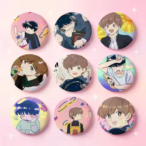 Cute Anime Go For It Nakamura Badges Button Round Creative Pin Brooch Badge Bag Decor Accessories Fa