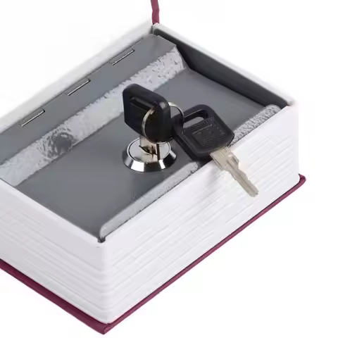 With Lock Keys Mini Safe Box Metal Lock Box Portable Safe Money Jewelry Box Discreet Key Lock Securi