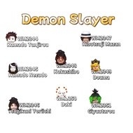 WM2344-WM2351 Demon Slayer Anime Blok Bangunan Mainan Minifigure