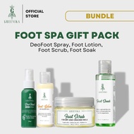 [ 4PC FOOT SPA SET DIY ] Greenika Foot Spa Gift Pack Foot Lotion Foot Spray Foot Scrub Foot Soak Set